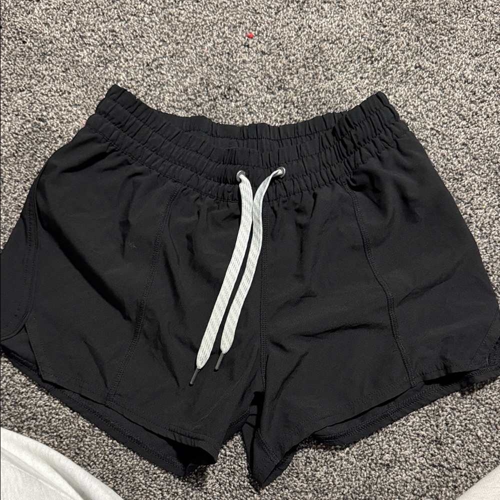 Vuori Black Women's Athletic Shorts with Drawstring